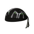 Custom Made Logo imprimé en coton Black Sports Biker Cap Bandana Headwrap